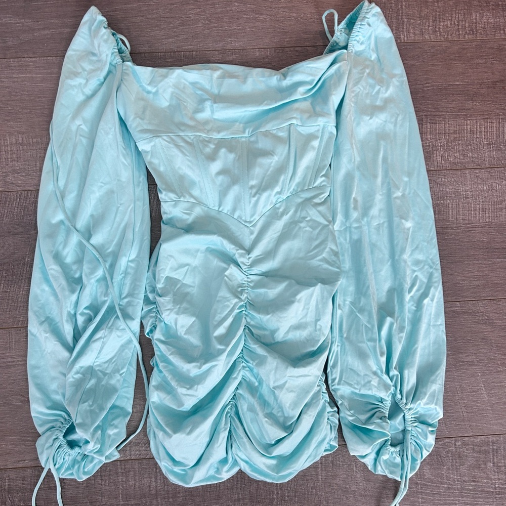 Lucy in the Sky Light Blue Long Sleeve Dress
